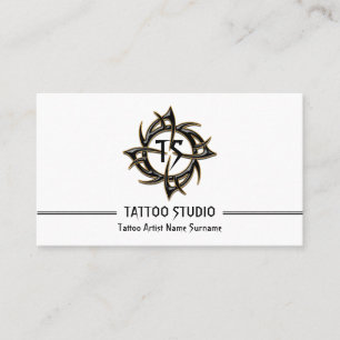 Carte De Visite Studio De Tatouage Moderne Minimal