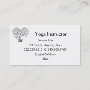 Carte De Visite Studio Instructeur Yoga Arbre