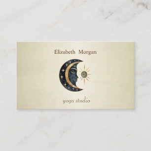 Carte De Visite Studio Professionnel de Yoga Sun Moon