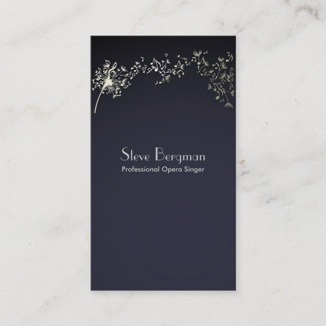 Carte De Visite Studio professionnel d'école de professeur d'opéra (Devant)