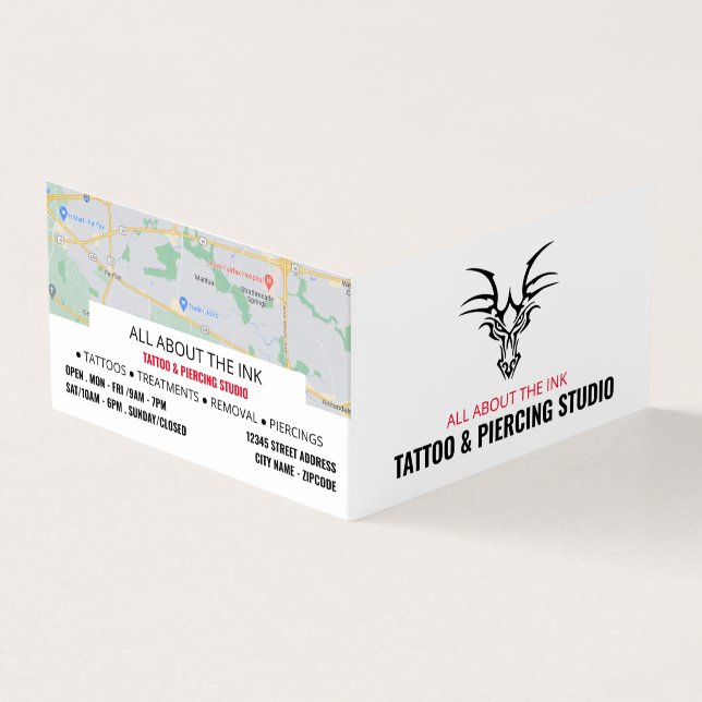 Carte De Visite Studio Tatouage & Piercing Corps, Rendez-vous (Extérieur)