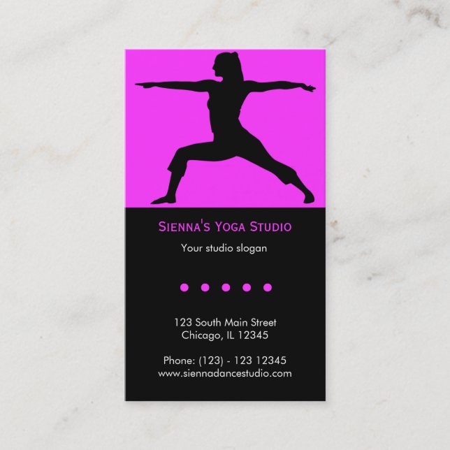 Carte De Visite Studio Yoga (Devant)