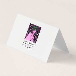 Carte De Visite style anime avec un lecteur multimédia personnali