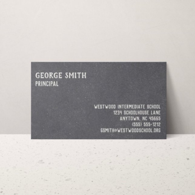 Carte De Visite Style Blackboard Sept lignes personnalisé (Créateur téléchargé)