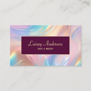Carte De Visite Stylé Branché pastel funky faux holographique