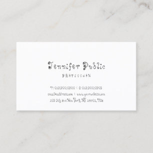 Carte De Visite Style Calligraphie Texte Moderne Conception Minima