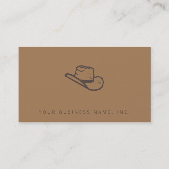 Carte De Visite Style Casquette foncé Letterpress (Devant)