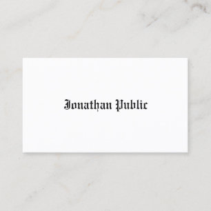 Carte De Visite Style classique ancien anglais look professionnel 