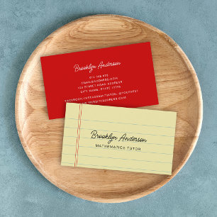 Carte De Visite Style de bloc-notes juridique jaune
