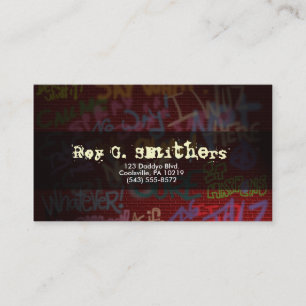 Carte De Visite Style de graffiti