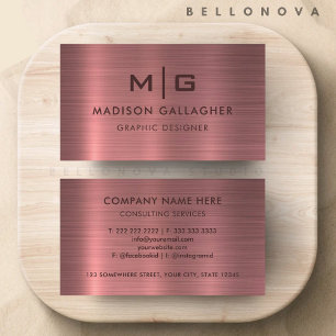 Carte De Visite Style de métal rose-violet personnalisé profession