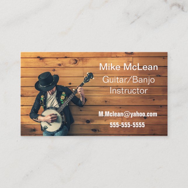 Carte De Visite Style de musique country (Devant)