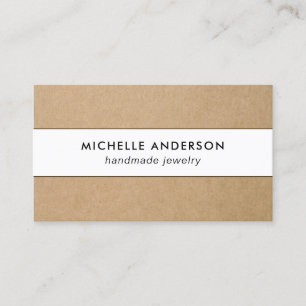 Carte De Visite Style de papier Kraft moderne élégant professionne