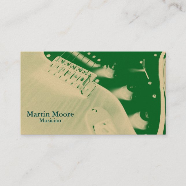 Carte De Visite Style de promo d'art de musique de musicien (Devant)