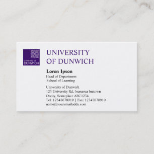 Carte De Visite Style d'université - Deep Purple