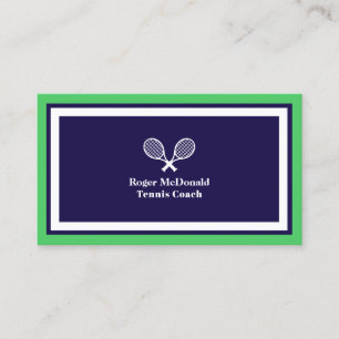 Carte De Visite Style élégant de logo de tennis professionnel