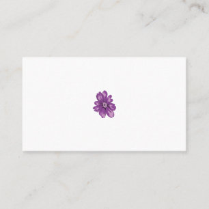 Carte De Visite Style Fille, Aubergine Légère, Cèdre Blanchi