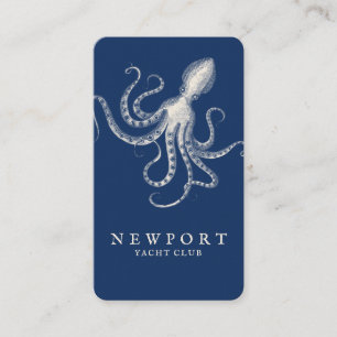 Carte De Visite Style gravé Vintage Octopus Marine marine marine m
