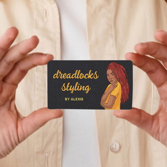 Carte De Visite Style Loctician Dreadlocks (Créateur téléchargé)