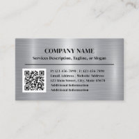 Style Métal Acier Brossé Aluminium Ajouter QR Code