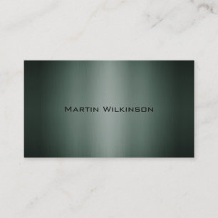 Carte De Visite Style métallique vert-foncé de plat d'éclat