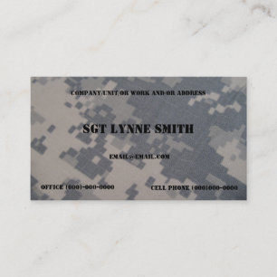 Carte De Visite Style militaire