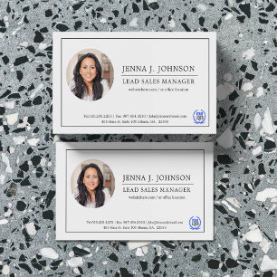 Carte De Visite Style minimaliste   Photo personnalisée