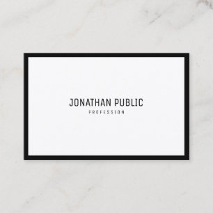 Carte De Visite Style noir blanc élégant moderne Modèle simple
