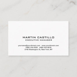 Carte De Visite Style noir blanc moderne professionnel