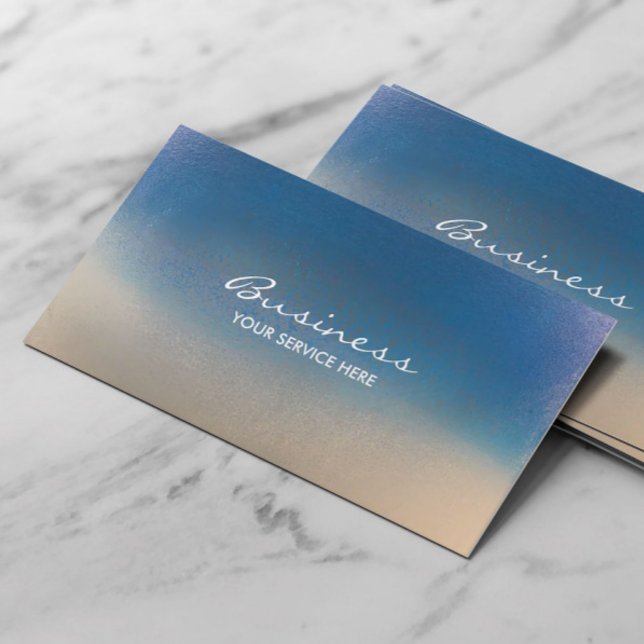 Carte De Visite Style Ocean Blue Soap Crystal Texture (Créateur téléchargé)