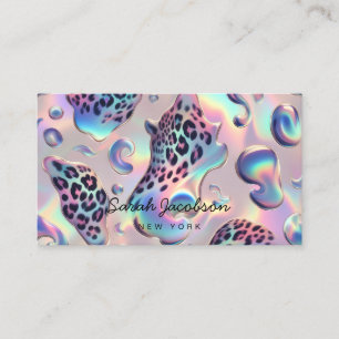 Carte De Visite Style Opale Iridescent Luxueux