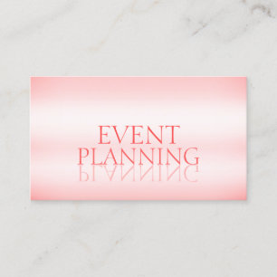 Carte De Visite Style Pastel Rose Chic Miroir Police Professionnel