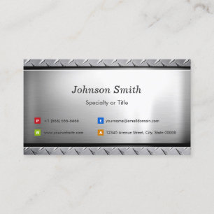 Carte De Visite Style Platinum Look - Professionnel personnalisabl