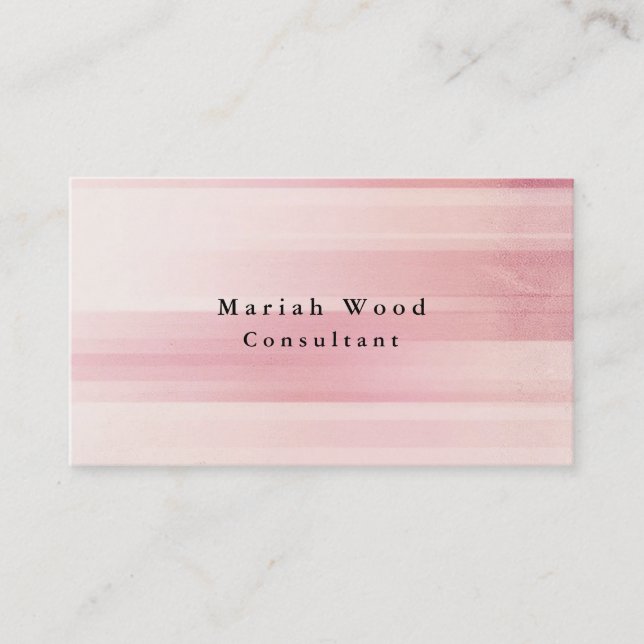 Carte De Visite Style professionnel rose Texture tendance (Devant)
