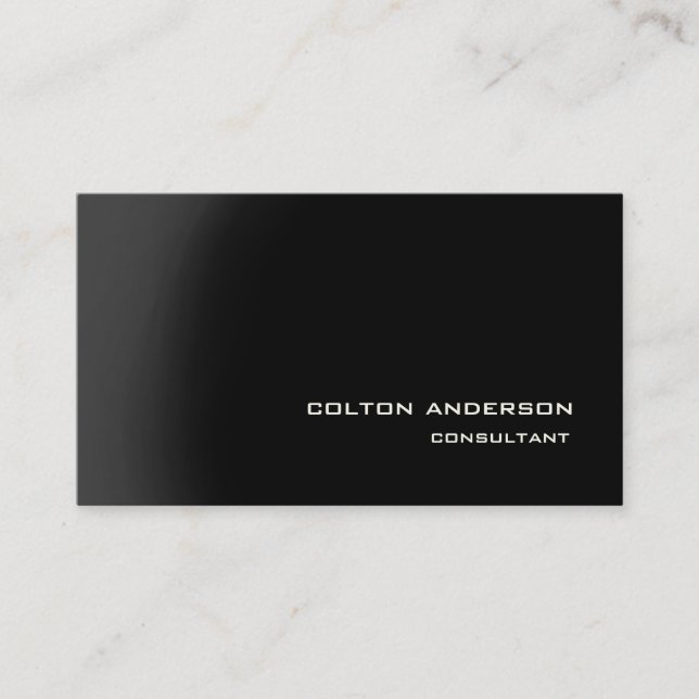 Carte De Visite Style professionnel tendance gris noir impressionn (Devant)