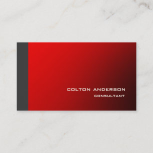 Carte De Visite Style professionnel tendance gris rouge impression