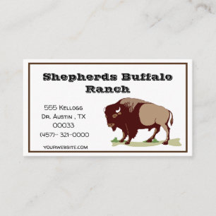 Carte De Visite Style Ranch Rustique Buffalo