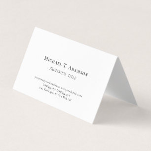 Carte De Visite Style Rétro Élégant Simple Noir & Blanc