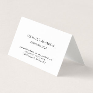 Carte De Visite Style Rétro Élégant Simple Noir & Blanc