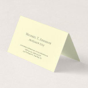 Carte De Visite Style Rétro Élégant Simple Tons Crème