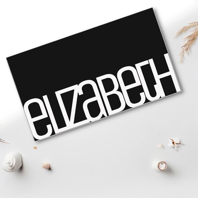 Carte De Visite Style simple Noir blanc minimaliste moderne (Créateur téléchargé)