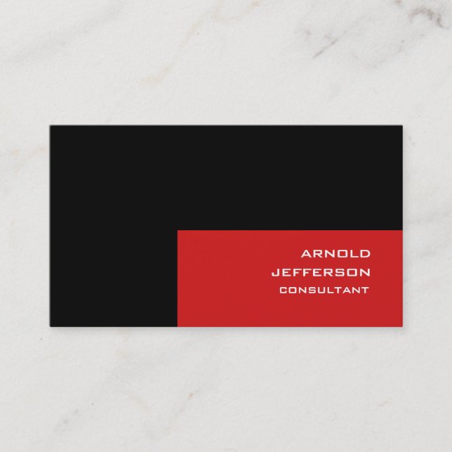 Carte De Visite Style tendance Black Red Stripes professionnel (Devant)