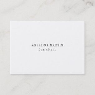 Carte De Visite Style tendance blanc minimaliste Plain moderne
