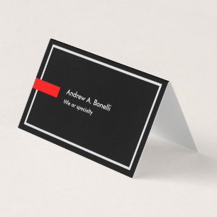 Carte De Visite Style tendance noir blanc rouge professionnel mode
