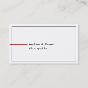 Carte De Visite Style tendance noir blanc rouge professionnel mode