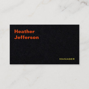 Carte De Visite Style tendance Noir moderne minimaliste minimalist