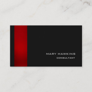 Carte De Visite Style tendance rouge noir moderne élégant minimali