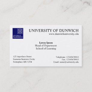 Carte De Visite Style universitaire v4