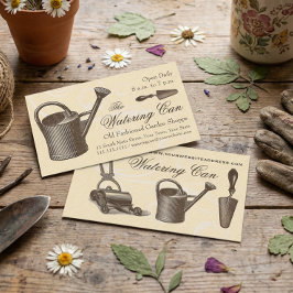 Carte De Visite Style vintage fleuriste ou boutique de jardin, jar