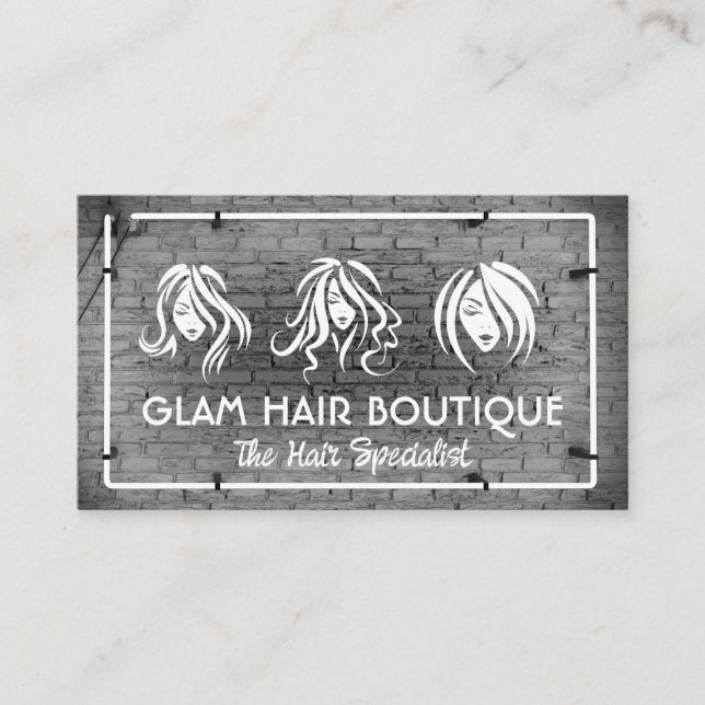 Carte De Visite Styles de coupe de cheveux de salon | Éclairage de (Devant)